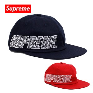 シュプリーム キャップ メンズ レディース Supreme 帽子 Side Barner 6 Panel ネイビー レッド FW16H23 送料無料♪