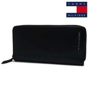 アーリーサマーセール トミーヒルフィガー 長財布 メンズ TOMMY HILFIGER Wallet ラウンドファスナー ブラック 31TL13X025 001  ギフトラ