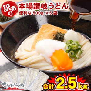 【訳あり】半生讃岐うどん500g×4袋 今だけ1袋サービスの合計2.5kg！！規格外ですが味は本場さぬきうどん！  【送料無料】 