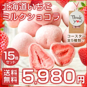 チョコレート プチギフト【.北海道いちごミルクチョコレート15袋.】 個包装 スイーツ バレンタイン ホワイトデー プレゼント【V】