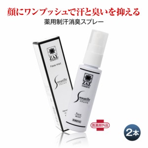 薬用 制汗 消臭スプレー：スウェットル 2本組 医薬部外品 フェイスミスト 顔汗 テカリ 汗臭 抑え メイク崩れ 化粧崩れ 制汗剤 ファンデー