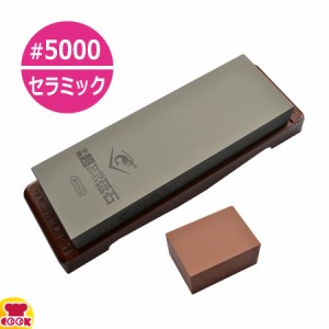 ナニワ エビ印 本職超セラミックス砥石（台付） 超仕上用 #5000（グレー）（送料無料、代引OK）