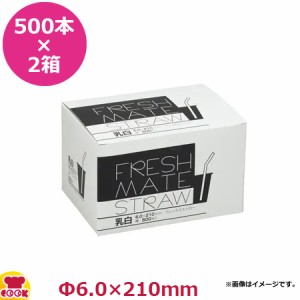 大黒工業 FMフレックスストロー 6mm×21cm 個包装なし 500本入×2箱（代引不可）