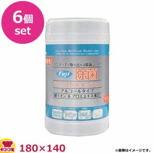 Fuji 除菌ウェットティッシュ 100枚入 6個セット（代引OK）