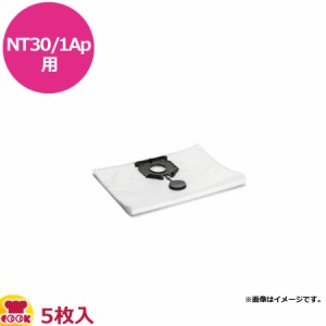 ケルヒャー 業務用乾湿両用クリーナー NT30/1Ap用 合成繊維フィルターバッグ 5枚（送料無料、代引不可）