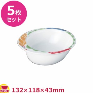 スリーライン メラミンエックス 自助食器 ペタロ 熱風再加熱対応 小鉢 身 M-353REP×5（送料無料、代引OK）