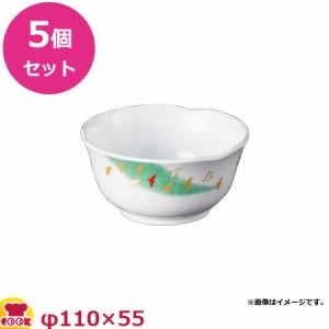 スリーライン 温冷配膳車対応食器 丸小鉢 身 舞千鳥 Y-143MC 5個セット（代引OK）