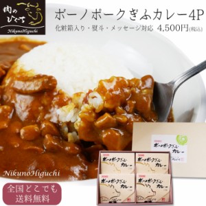 レトルトカレー 肉  ギフト 父の日 プレゼント 豚肉 ボーノポークぎふ 国産豚カレー 化粧箱入 お礼 内祝 贈答品 進物 送料無料 簡便 即食