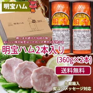 遅れてごめんね 父の日  ギフト  プレゼント 送料無料◆明宝ハム360ｇ2本入り化粧箱付 ギフト ハム  贈答品 進物 誕生日 内祝 お礼 御礼 