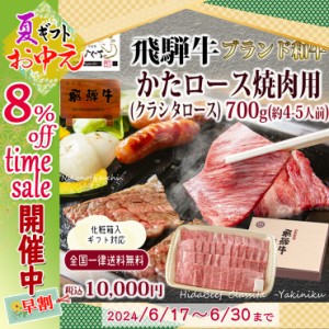 お中元 早割 2024 御中元 8% タイムセール 飛騨牛 かたロース肉 焼肉用 700g  4〜5人前  肉 ギフト ぽっきり 和牛 牛肉  父の日 プレゼン