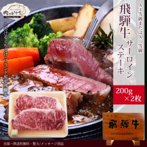 肉 ギフト 和牛 牛肉 飛騨牛サーロインステーキ400g（200g×2枚）＊送料無料＊お祝 ディナー プチ贅沢 すてーき 黒毛和牛 おもてなし プ