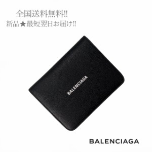 BALENCIAGA バレンシアガ 財布 CASH MEDIUM WALLET 二つ折り ロゴ イタリア製 メンズ 男 新品 ★ 1090 ブラック J214.. 