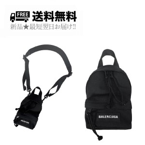 BALENCIAGA バレンシアガ ショルダーバッグ エクスプローラー BACKPACK ロゴ イタリア製 新品 ★ 1000 ブラック K296..