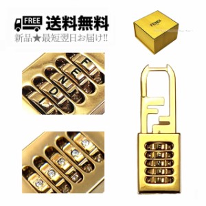 FENDI フェンディ イヤリング ピアス O’Lock ストーン ロゴ レディース イタリア製 8AH3496GXF161W 新品 ★ ゴールド K570..