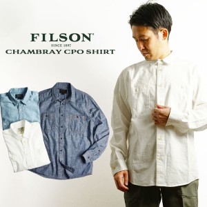 フィルソン FILSON シャンブレーCPOシャツ (20189139 メンズ XS-XXL コットン シャンブレー ワークシャツ ミリタリーシャツ)