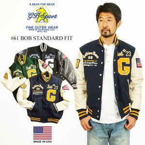 ジービースポーツ Gbsport #61BOB スタジャン ワッペンモデル スタンダードフィット(ボブ ワッペン ゴールデンベアー アメリカ製 米国製 