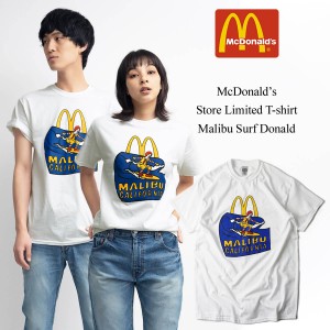 マクドナルド Tシャツ 波乗りドナルド マリブ店限定 ホワイト(メンズ レディース S-XXXL 海外買い付け商品)