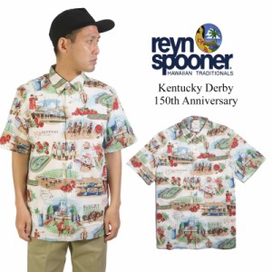 レインスプーナー REYN SPOONER 半袖 アロハシャツ フルオープン ケンタッキーダービー 150周年記念 ｜ メンズ S-XXL 限定 コラボレート 