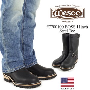 ウェスコ　Wesco #7700100 エンジニアブーツ ボス 11" ブラック スティールトゥ (ウエスコ アメリカ製 米国製 BOSS 11" Steel toe）
