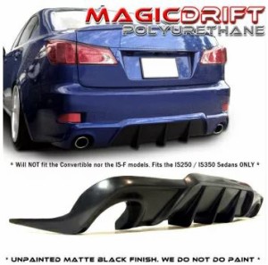 レクサス IS250 350　 エアロ Fits 06 07 08 Lexus IS250 IS350 JDM DMR Style Rear Diffuser Bumper Lip w/ Fins 06 07 08レクサスIS250