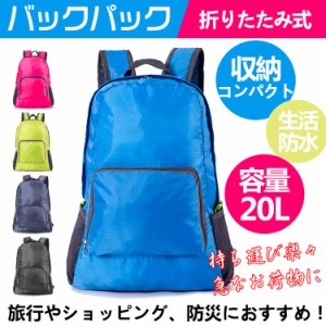 【500円 ぽっきり】 送料無料 折りたたみ リュック エコバッグ バックパック 軽量 防水 小さめ ハイキング キャンプ 旅行 トラベル 　防