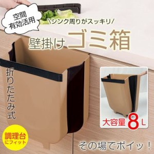 【1500円 ぽっきり】 送料無料折りたたみ ゴミ箱 壁掛け キッチン 自動車 洗面所 フック 生ゴミ ny232