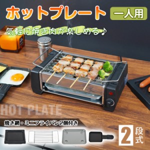 2段式 焼肉プレート 電気 油が落ちる ヘルシー 一人用焼肉プレート 焼肉 ホットプレート 焼肉グリル 料理家電 キッチン家電 一人焼肉プレ