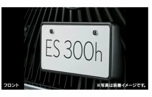 LEXUS レクサス 純正 アクセサリー パーツ ES300h　ナンバーフレーム (フロント・リヤ) ＆ ロックボルト(ロゴ入り)セット  プラチナムシ