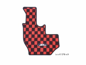 JETイノウエ　フロアマット　ハローマットチェック柄　ファイブスターギガ用　運転席側　レッド/ブラック　523177　*トラック用品*