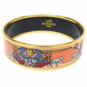 HERMES ﾊﾞﾝｸﾞﾙ ｴﾏｲﾕGM 七宝焼き ﾋﾟﾝｸ【中古】(58831)