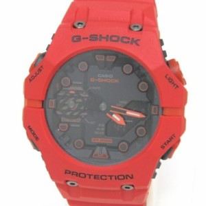 ｶｼｵ Casio ﾒﾝｽﾞｳｫｯﾁ 腕時計 G-SHOCK 赤ﾗﾊﾞｰﾍﾞﾙﾄ GA-B001-4AJF 黒盤 【中古】(61544)