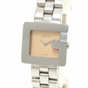 GUCCI 腕時計 ｸｵｰﾂ ﾋﾟﾝｸ盤 ｽﾃﾝﾚｽｽﾁｰﾙ 【中古】(62994)