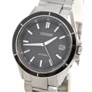CITIZEN 腕時計 ATTESA ACT Line エコ・ドライブ電波 ダイレクトフライト H128-001R701 黒盤【中古】(63595)