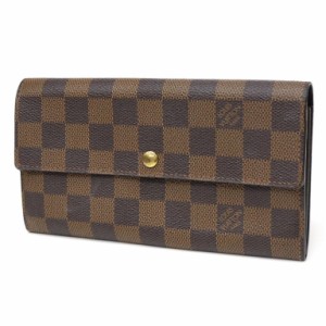 LOUISVUITTON 長財布 ポシェット・ポルト モネ カルト クレディ N61724 ダミエ 【中古】(64229)