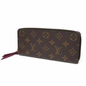 ルイ・ヴィトン LOUISVUITTON 長財布 ポルトフォイユ・クレマンス M60742 モノグラム フューシャ 【中古】(64883)