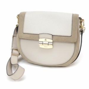 フルラ FURLA ショルダーバッグ CLUB 2 S CROSSBODY グレージュ レザー×スエード 【中古】(64892)