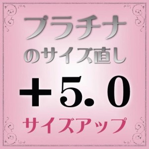 プラチナ指輪　サイズ直し代金＋5.0【基本料金￥1,620＋￥2,700】(ring-p50u) ※当店で指輪をご購入の際にご利用ください。※