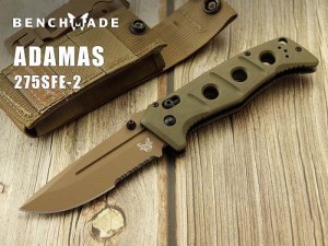 ●● ベンチメイド 275SFE-2 アダマス アース-OD 直波コンビ刃 折り畳みナイフ ,BENCHMADE Adamas Flat earth coating【日本正規品】