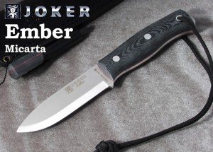 ジョーカー CM122-P エンバー マイカルタ ファイヤースターター付 ブッシュクラフトナイフ,Joker EMBER SCANDI BUSHCRAFT KNIFE MICARTA 