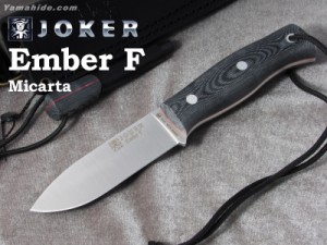 ジョーカー CM123-P エンバー F マイカルタ ファイヤースターター付 ブッシュクラフトナイフ,Joker EMBER FLAT BUSHCRAFT KNIFE MICARTA