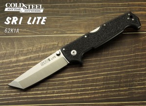 ●● コールドスチール 62K1A SR1 ライト T-ポイント 折り畳みナイフ,COLD STEEL SR1 LITE TANTO POINT【メール便配送可】