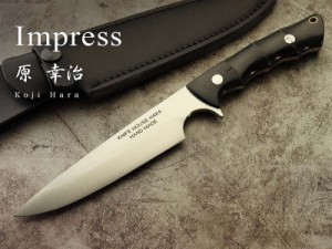 【特価品】 原 幸治 作 インプレス 特注品 国産リネンマイカルタ バンブーデザイン 440C ブッシュクラフトナイフ,Koji Hara custom knife
