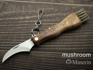 ●● マセリン マッシュルームナイフ ウォールナット 800 折りたたみナイフ Maserin mushroom knife  きのこ狩り 茸 キノコ【メール便配