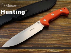 ●● マセリン 978/G10A ハンティング G10オレンジ シースナイフ,Maserin HUNTING Orange Fixed knife