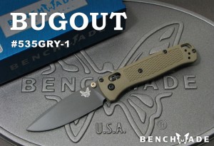 ●● BENCHMADE/ベンチメイド 535GRY-1 BUGOUT バグアウト 折り畳みナイフ【日本正規品】