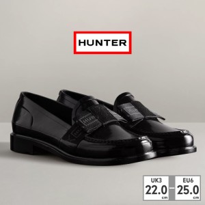 ハンター レインシューズ レディース WFF1096RGL リファインド ボウ グロス ペニー ローファー 送料無料 REFINED BOW GLOSS PENNY LOAFER