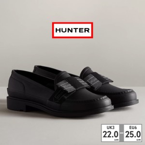 ハンター レインシューズ レディース WFF1096RMA リファインド ボウ ペニー ローファー 送料無料 REFINED BOW PENNY LOAFER BLK