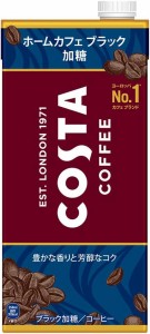 コスタコーヒー ホームカフェ ブラック 加糖 1L ×6本 COSTA COFFEE コカコーラ コカ・コーラ