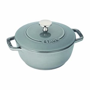 【日本国内正規品】【生涯保証シリアルナンバー付】 Staub ストウブ ワナベ グレー S 16cm 両手 鋳物 ホーロー 鍋 IH対応 Wa-NABE 40501-