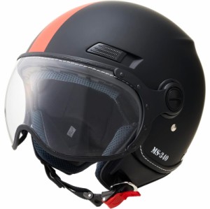 マルシン MARUSHIN アシンメトリック バイクヘルメット ジェット SAFIT MS-340 レッド Lサイズ RD-L